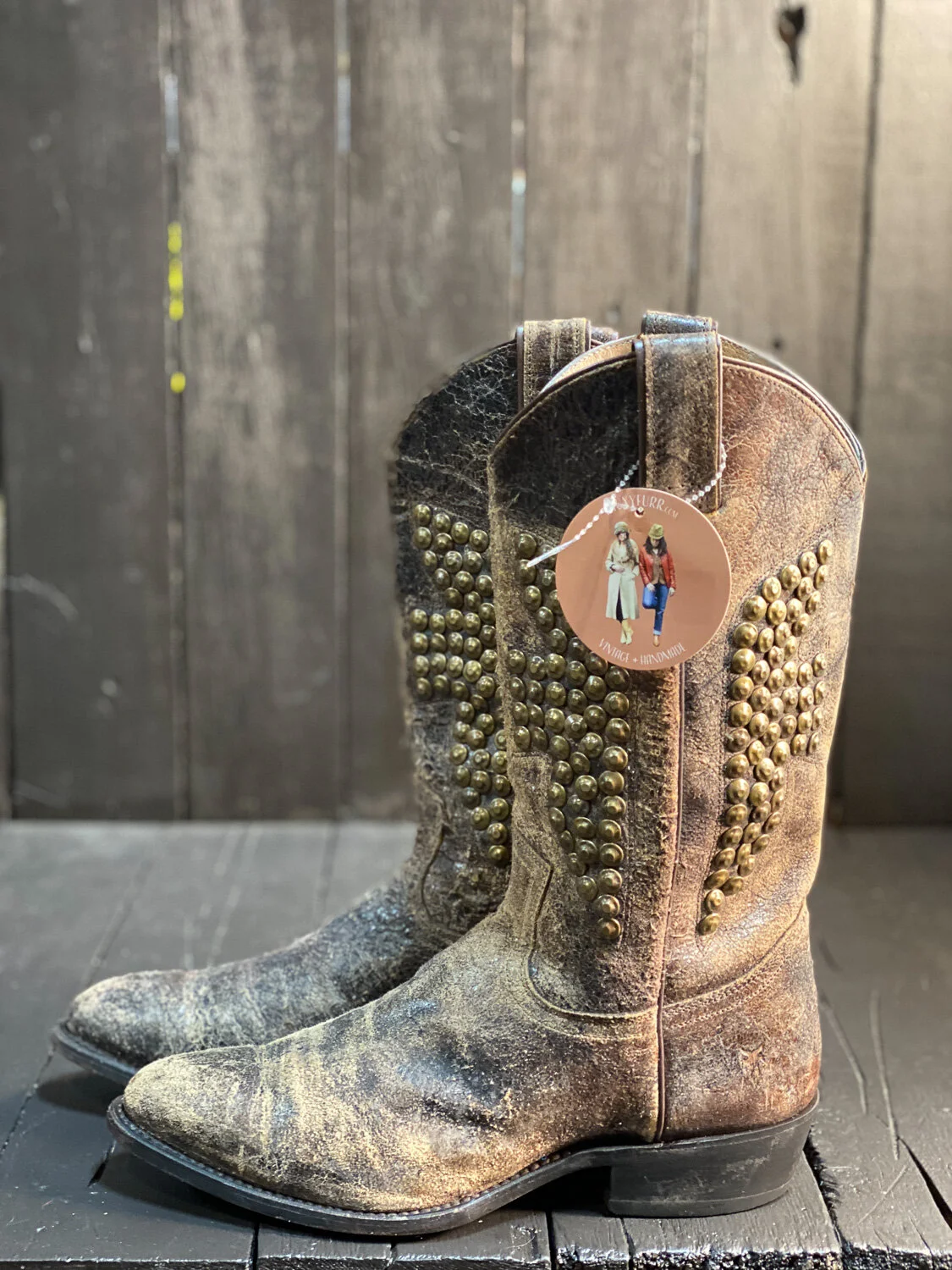 Studded 2025 frye boots